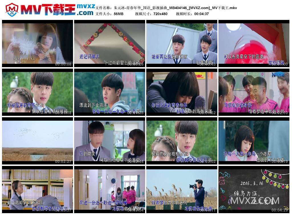 朱元冰-青春年华_国语_影视插曲_MB404146